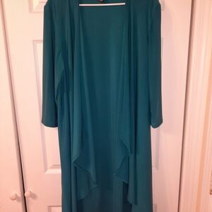 R&M Richards Teal Open Front Overlay Wrap Women’s Size 18W